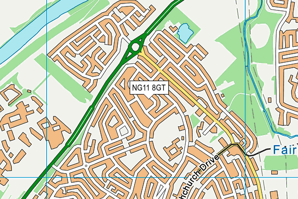 NG11 8GT map - OS VectorMap District (Ordnance Survey)