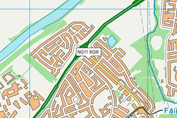 NG11 8GW map - OS VectorMap District (Ordnance Survey)