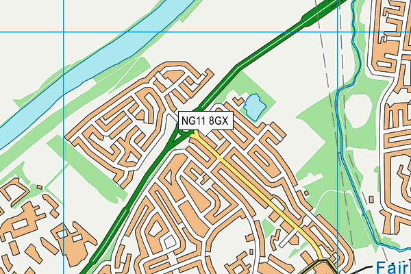 NG11 8GX map - OS VectorMap District (Ordnance Survey)