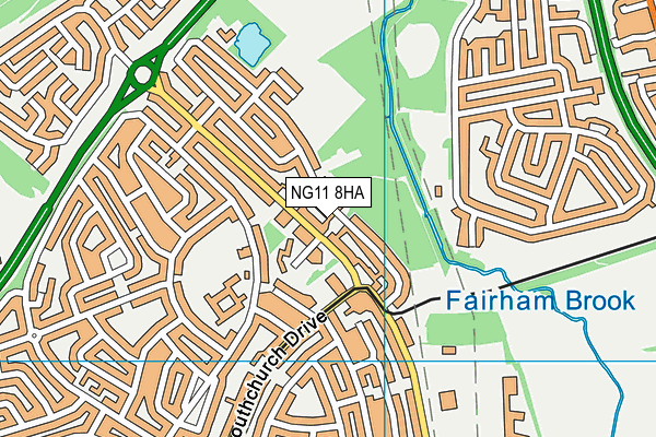 NG11 8HA map - OS VectorMap District (Ordnance Survey)