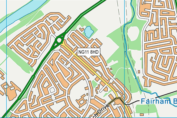 NG11 8HD map - OS VectorMap District (Ordnance Survey)