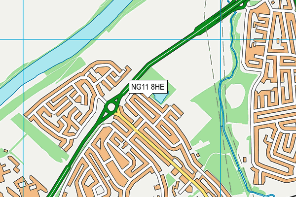 NG11 8HE map - OS VectorMap District (Ordnance Survey)