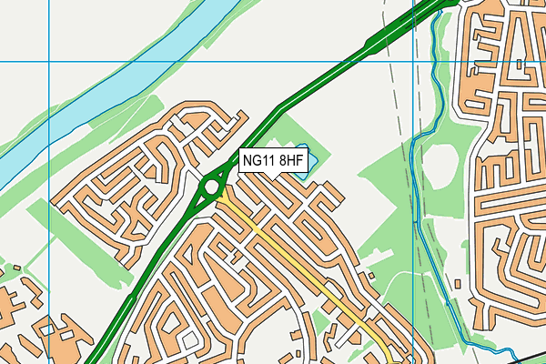 NG11 8HF map - OS VectorMap District (Ordnance Survey)