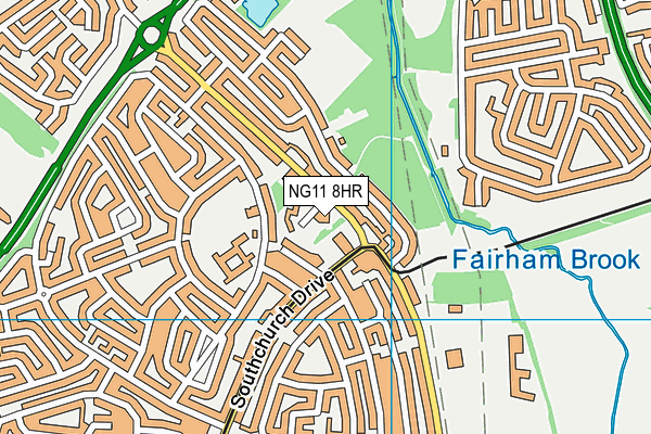 NG11 8HR map - OS VectorMap District (Ordnance Survey)