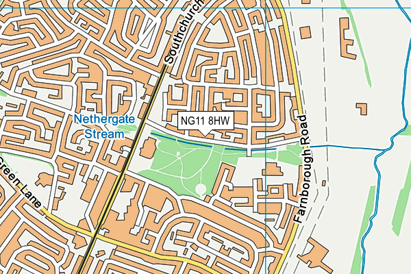 NG11 8HW map - OS VectorMap District (Ordnance Survey)