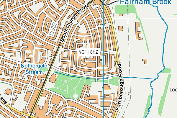 NG11 8HZ map - OS VectorMap District (Ordnance Survey)