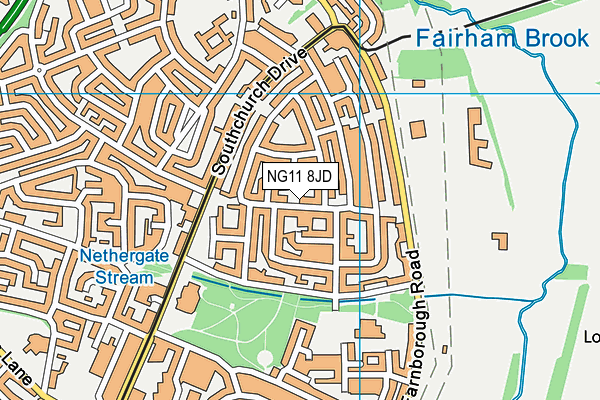 NG11 8JD map - OS VectorMap District (Ordnance Survey)