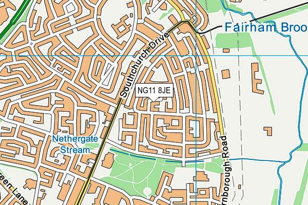 NG11 8JE map - OS VectorMap District (Ordnance Survey)