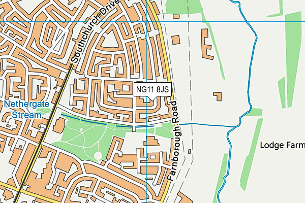 NG11 8JS map - OS VectorMap District (Ordnance Survey)