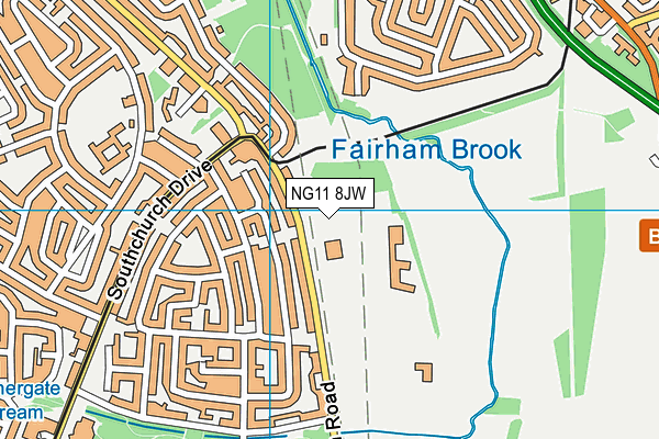 Farnborough Spencer Academy map (NG11 8JW) - OS VectorMap District (Ordnance Survey)