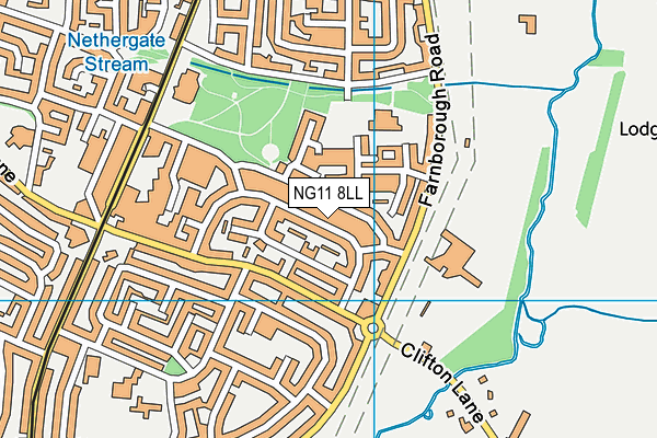 NG11 8LL map - OS VectorMap District (Ordnance Survey)