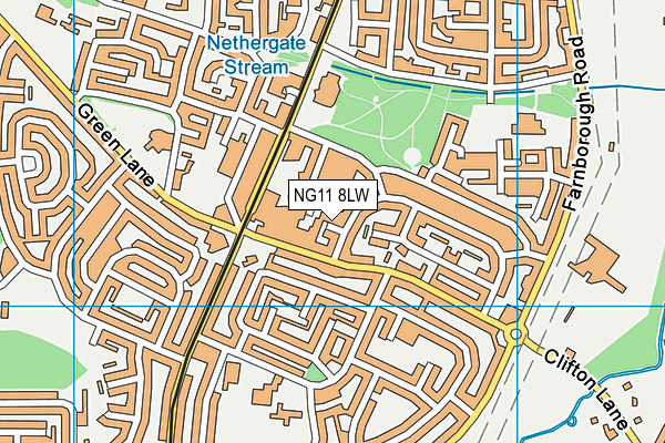 NG11 8LW map - OS VectorMap District (Ordnance Survey)