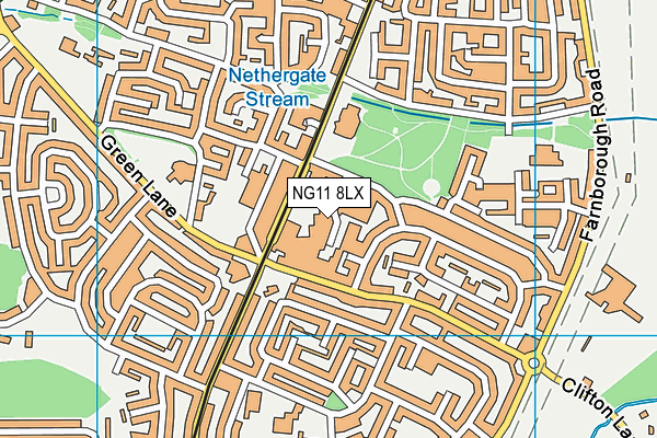 NG11 8LX map - OS VectorMap District (Ordnance Survey)
