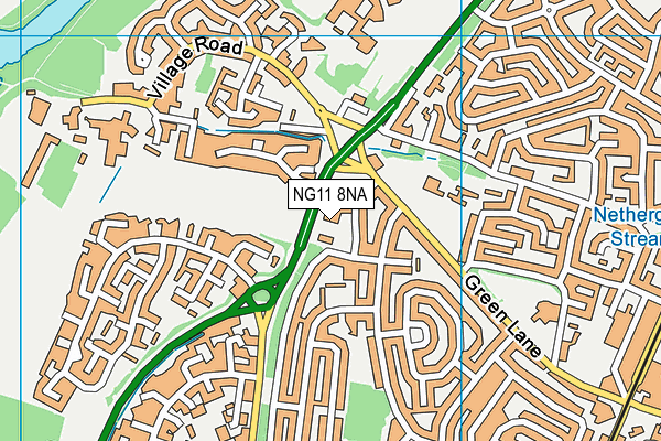 NG11 8NA map - OS VectorMap District (Ordnance Survey)