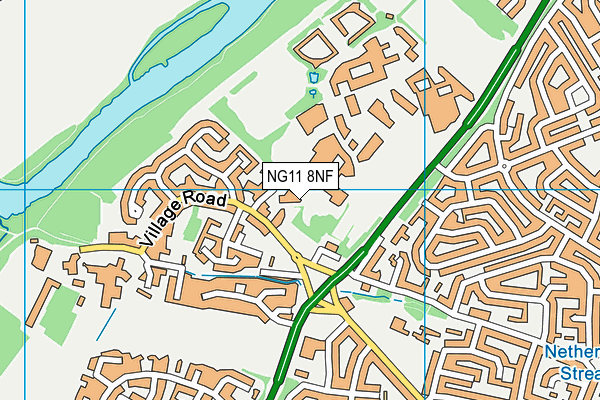 NG11 8NF map - OS VectorMap District (Ordnance Survey)