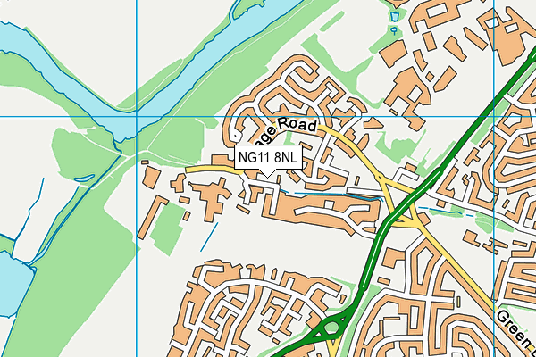 NG11 8NL map - OS VectorMap District (Ordnance Survey)