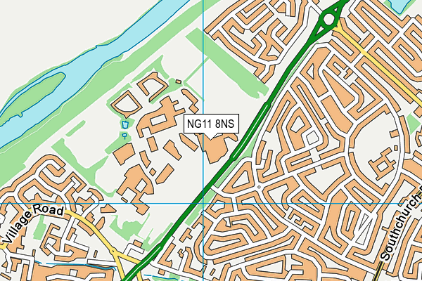 Lee Westwood Sports Centre map (NG11 8NS) - OS VectorMap District (Ordnance Survey)