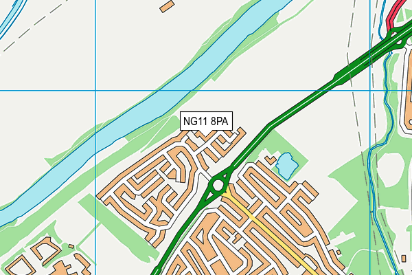 NG11 8PA map - OS VectorMap District (Ordnance Survey)