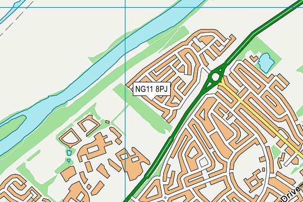 NG11 8PJ map - OS VectorMap District (Ordnance Survey)