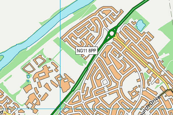 NG11 8PP map - OS VectorMap District (Ordnance Survey)