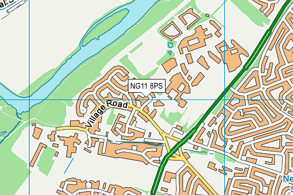 NG11 8PS map - OS VectorMap District (Ordnance Survey)