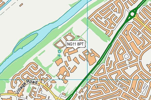 NG11 8PT map - OS VectorMap District (Ordnance Survey)