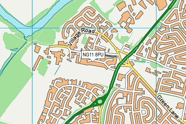 NG11 8PU map - OS VectorMap District (Ordnance Survey)