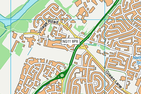 NG11 8PX map - OS VectorMap District (Ordnance Survey)