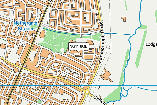 NG11 8QB map - OS VectorMap District (Ordnance Survey)