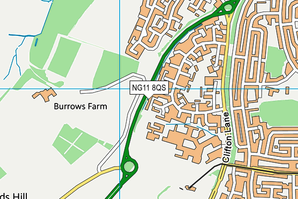 NG11 8QS map - OS VectorMap District (Ordnance Survey)
