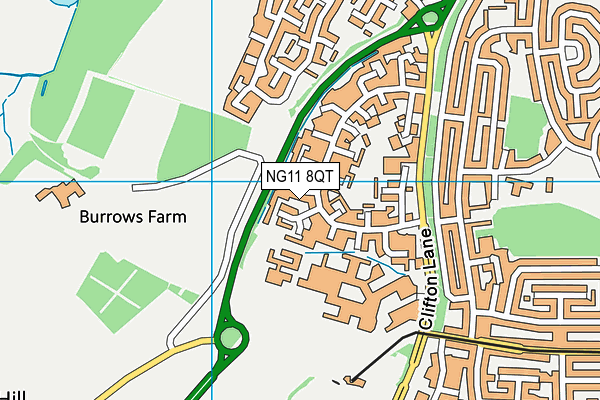 NG11 8QT map - OS VectorMap District (Ordnance Survey)