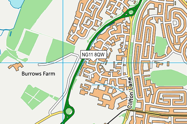 NG11 8QW map - OS VectorMap District (Ordnance Survey)