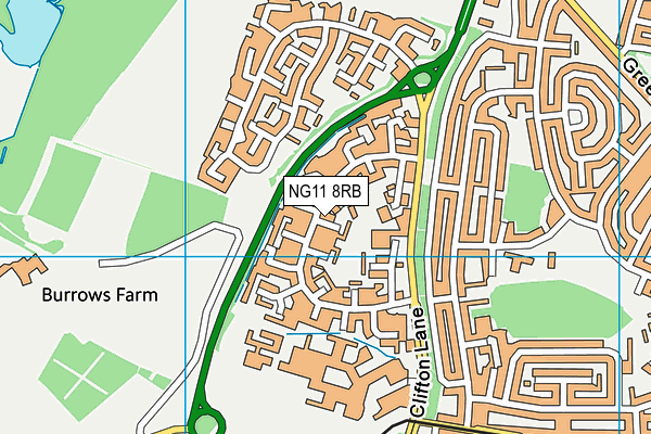 NG11 8RB map - OS VectorMap District (Ordnance Survey)