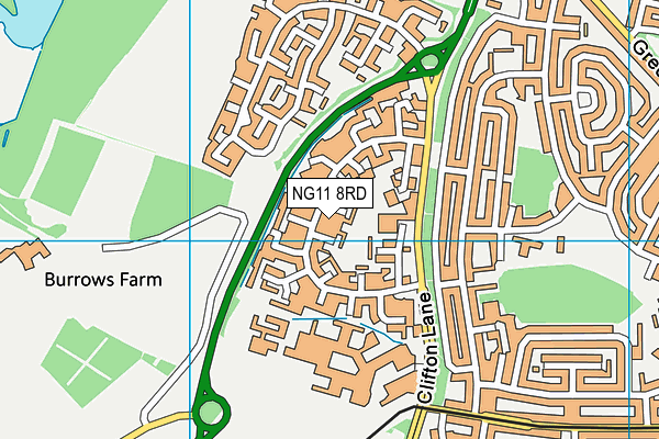 NG11 8RD map - OS VectorMap District (Ordnance Survey)