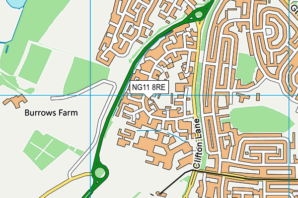 NG11 8RE map - OS VectorMap District (Ordnance Survey)