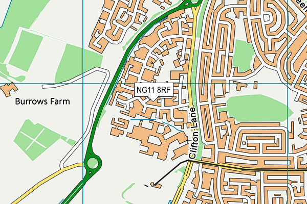 NG11 8RF map - OS VectorMap District (Ordnance Survey)