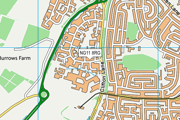 NG11 8RG map - OS VectorMap District (Ordnance Survey)