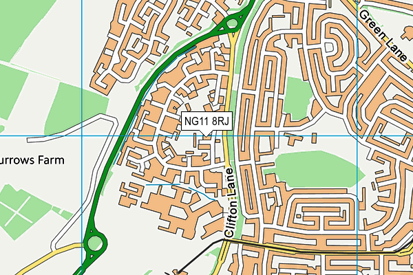 NG11 8RJ map - OS VectorMap District (Ordnance Survey)