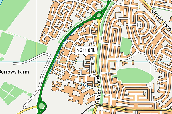 NG11 8RL map - OS VectorMap District (Ordnance Survey)