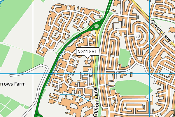 NG11 8RT map - OS VectorMap District (Ordnance Survey)
