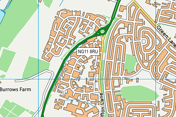 NG11 8RU map - OS VectorMap District (Ordnance Survey)