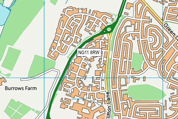 NG11 8RW map - OS VectorMap District (Ordnance Survey)