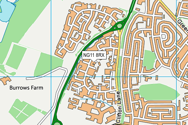 NG11 8RX map - OS VectorMap District (Ordnance Survey)