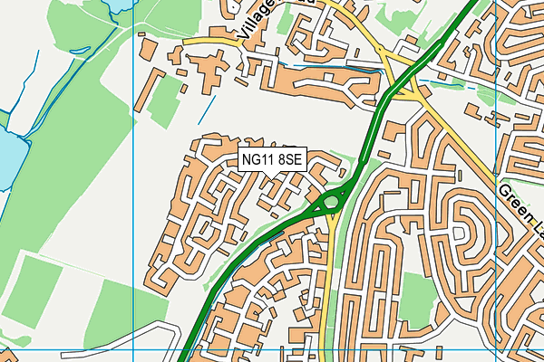 NG11 8SE map - OS VectorMap District (Ordnance Survey)