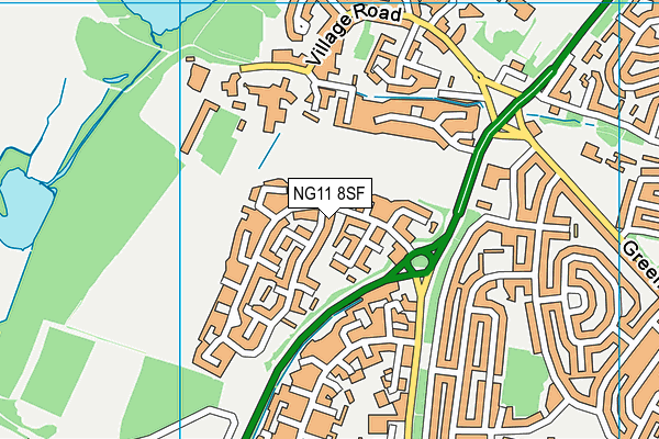 NG11 8SF map - OS VectorMap District (Ordnance Survey)