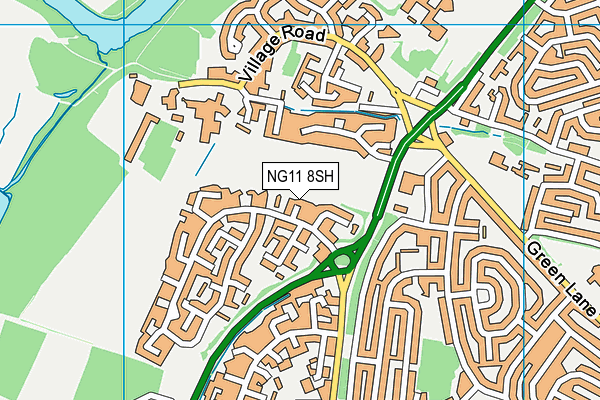 NG11 8SH map - OS VectorMap District (Ordnance Survey)