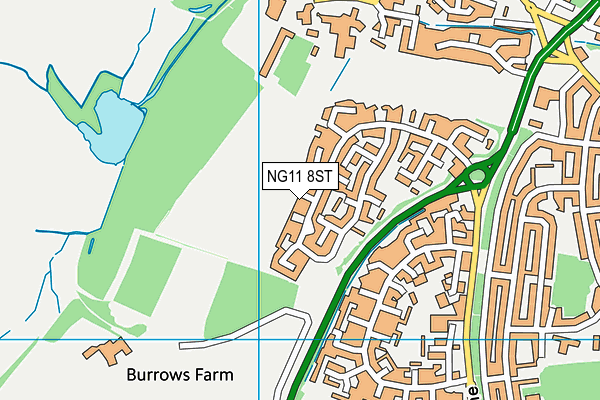 NG11 8ST map - OS VectorMap District (Ordnance Survey)