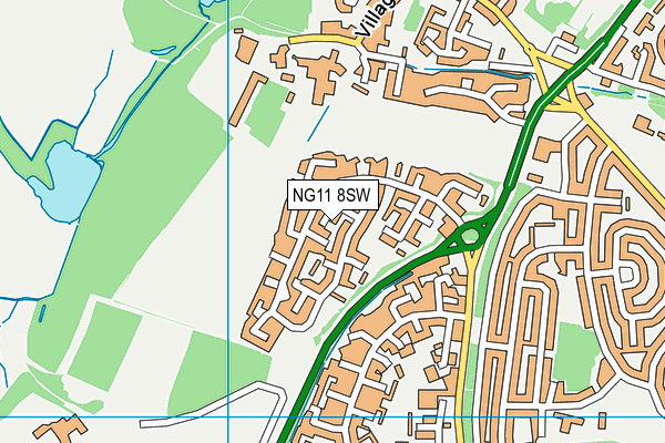 NG11 8SW map - OS VectorMap District (Ordnance Survey)