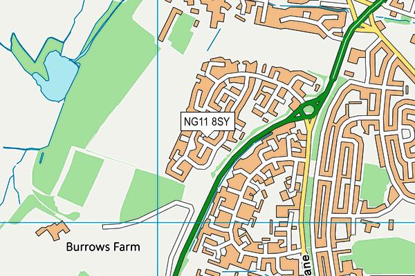 NG11 8SY map - OS VectorMap District (Ordnance Survey)