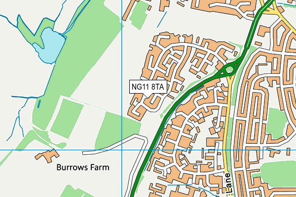 NG11 8TA map - OS VectorMap District (Ordnance Survey)